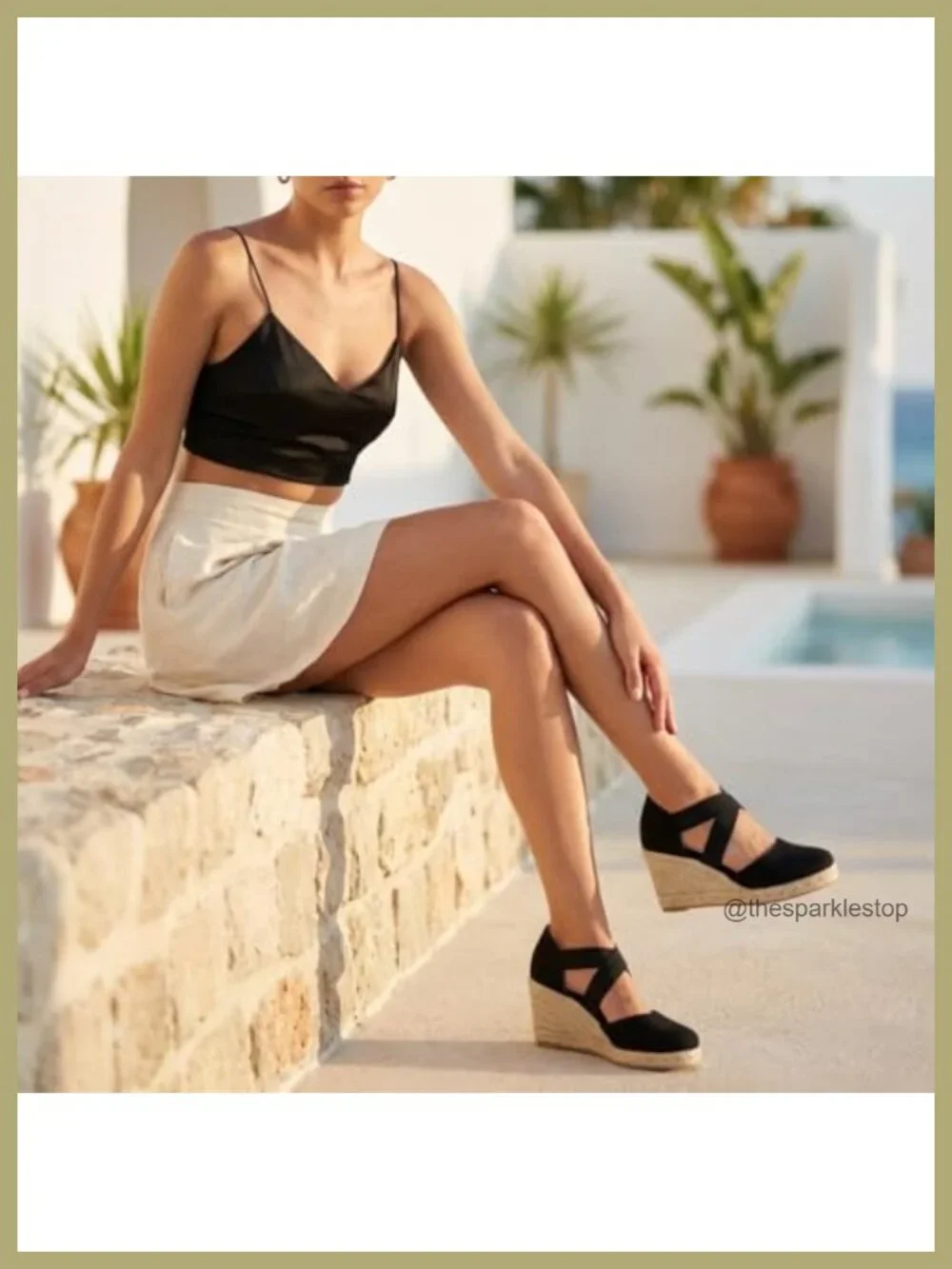 Women's Espadrille Wedge Sandals Closed Toe Slip On Cushioned Heels